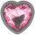 Intense metal butt plug with pink heart