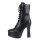 Erogance C1020 PU platform ankle boots black size 38