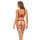 Bombshell Boudoir Peek A Boo Wire 3 Pc Set Red S - L