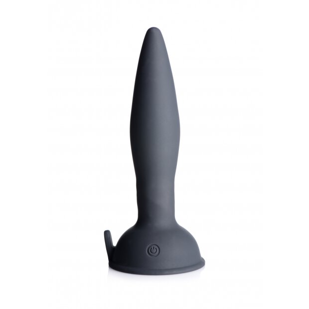 XR Brands Turbo Ass Spinner Silicone Anal Plug with Vibration and Remote Control black