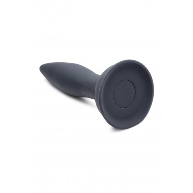 XR Brands Turbo Ass Spinner Silicone Anal Plug with Vibration and Remote Control black