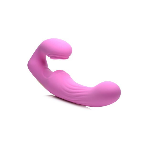 XR Brands U-Pulse Pulsierender Vibro Strap-On rosa