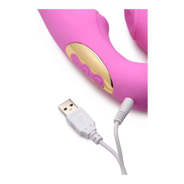 XR Brands U-Pulse Pulsierender Vibro Strap-On rosa
