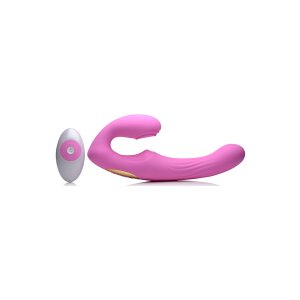XR Brands U-Pulse Pulsierender Vibro Strap-On rosa