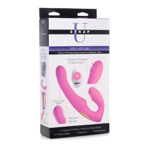 XR Brands U-Pulse Pulsierender Vibro Strap-On rosa
