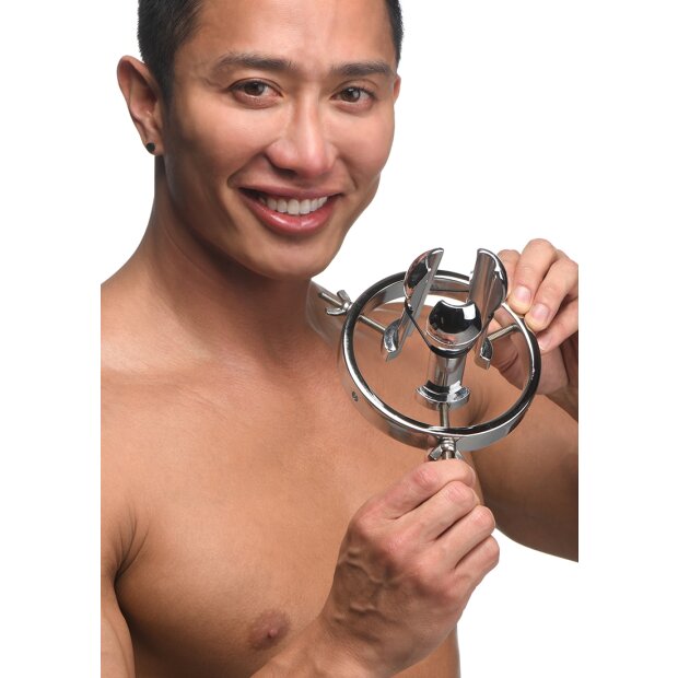 XR Brands Forced Spread Anal Explorer made of stainless steel