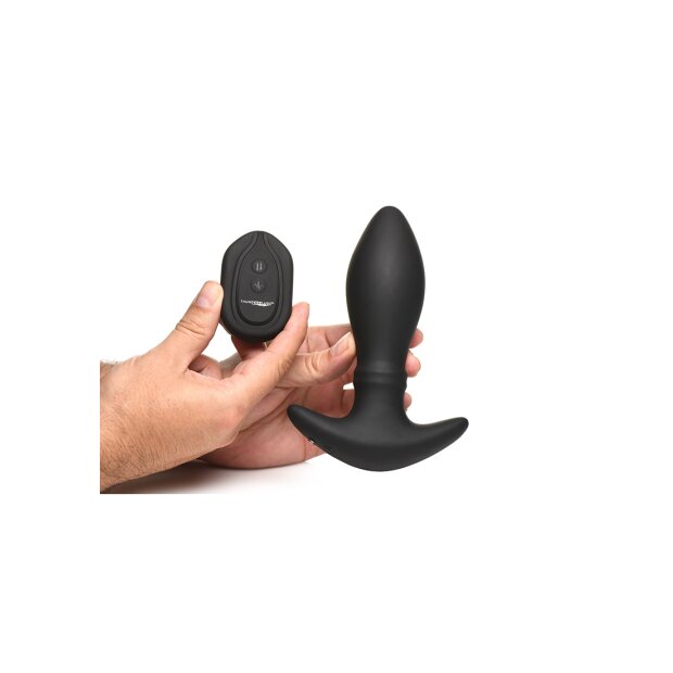 Thunder Plugs Rim Slide Sliding Ring Silicone Butt Plug Black