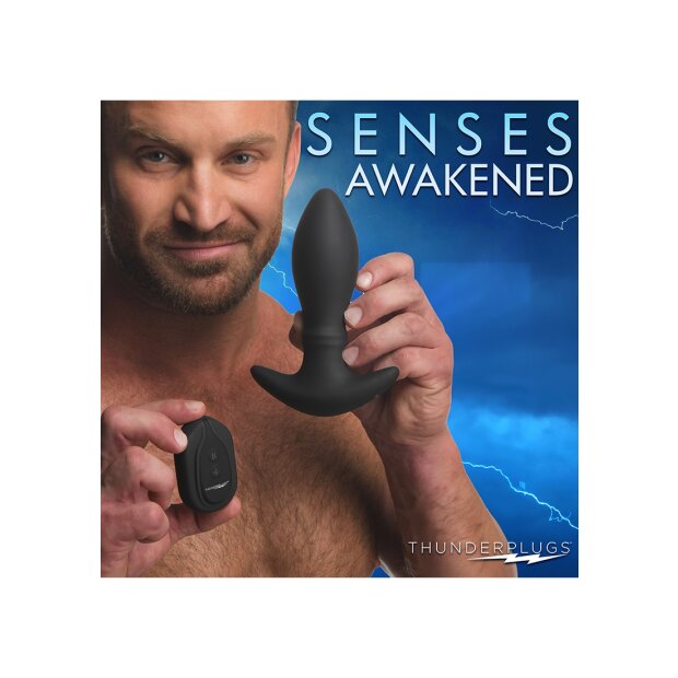 Thunder Plugs Rim Slide Sliding Ring Silicone Butt Plug Black