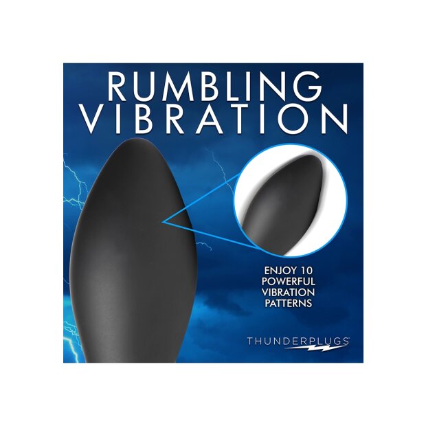 Thunder Plugs Rim Slide Sliding Ring Silicone Butt Plug Black