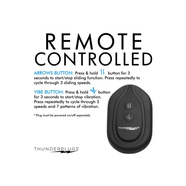 Thunder Plugs Rim Slide Sliding Ring Silicone Butt Plug Black