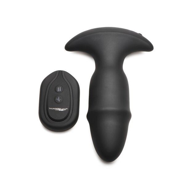 Thunder Plugs Butt Slider Sliding Ring Silicone Missile Plug Black