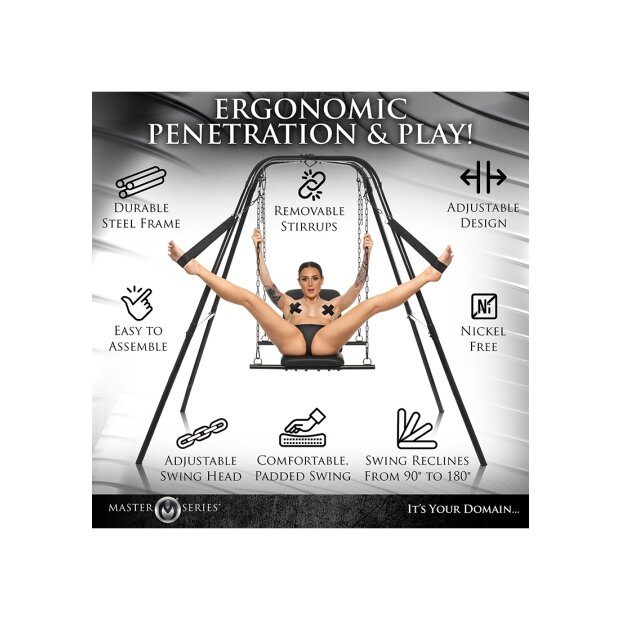 XR Brands Trône Balançoire sexuelle réglable avec support