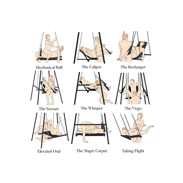 XR Brands Trône Balançoire sexuelle réglable avec support