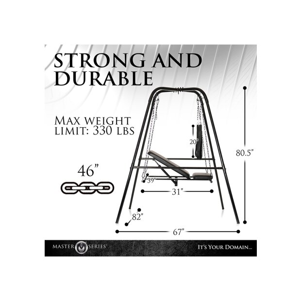 XR Brands Trône Balançoire sexuelle réglable avec support