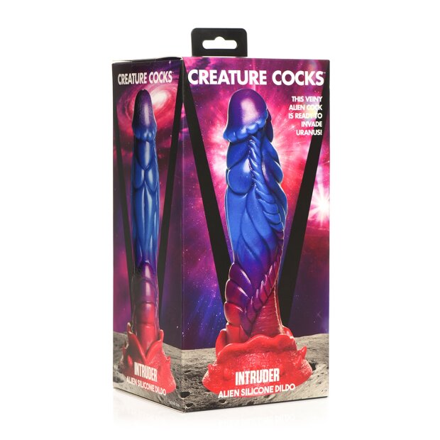 XR Brands Intruder Alien Silicone Dildo Purple