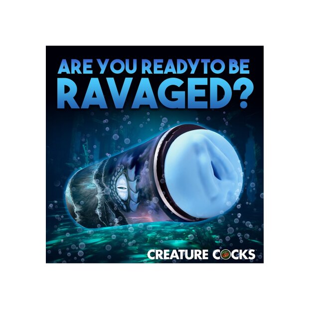 XR Brands Pussidon Sea Monster Masturbator blue