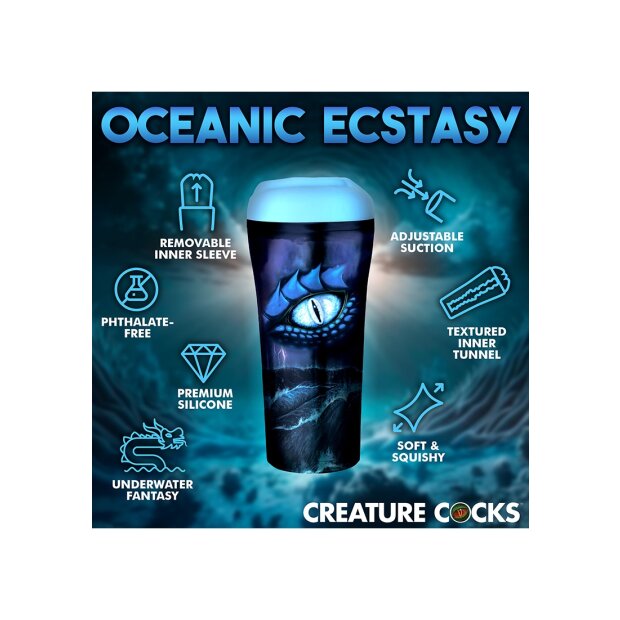 XR Brands Pussidon Sea Monster Masturbator blue