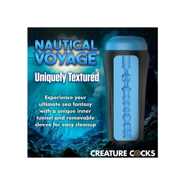 XR Brands Pussidon Sea Monster Masturbator blue