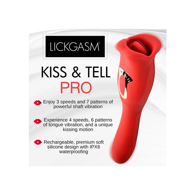 XR Brands Kiss and Tell Pro Kussvibrator rot