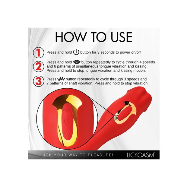 XR Brands Kiss and Tell Pro Kussvibrator rot