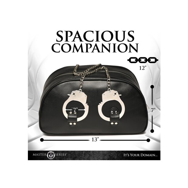 XR Brands bag with handcuff handles black