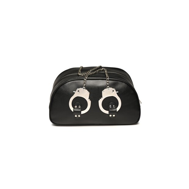 XR Brands bag with handcuff handles black