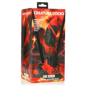 XR Brands Feuer Demon-Monster Dildo rot schwarz