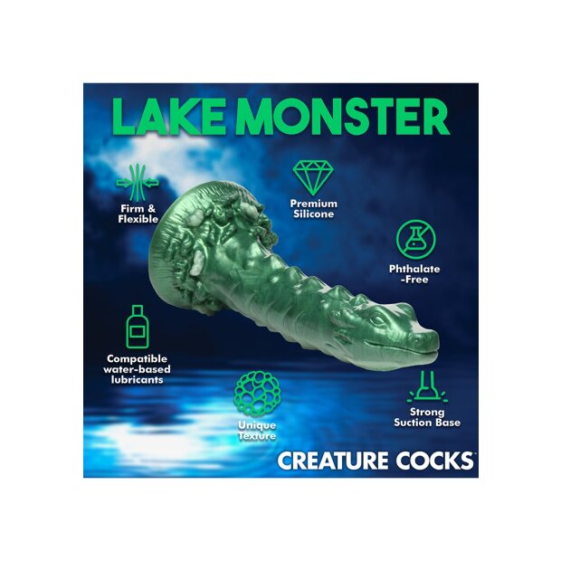 XR Brands Cockness Monster - Seeungeheuer Dildo grün