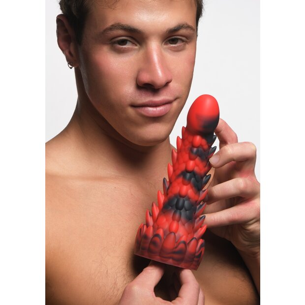 XR Brands Demon - Dragon Dildo red black