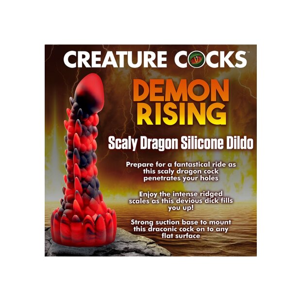 XR Brands Demon - Dragon Dildo red black