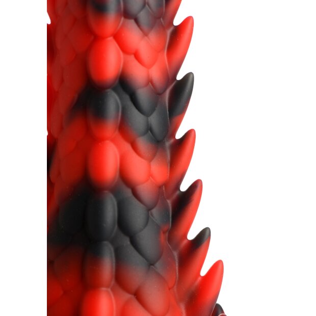 XR Brands Demon - Dragon Dildo red black