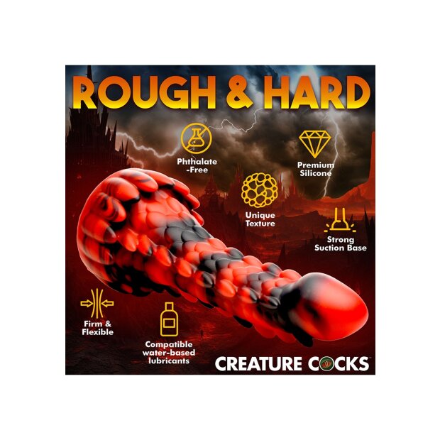 XR Brands Demon - Dragon Dildo red black