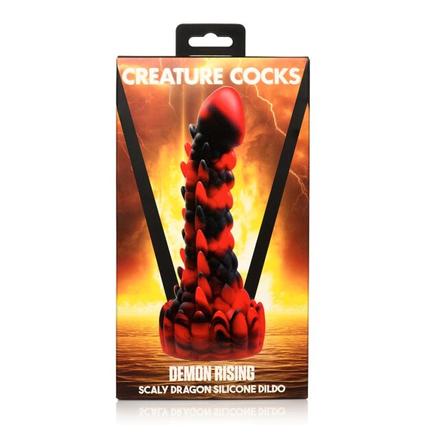 XR Brands Demon - Dragon Dildo red black