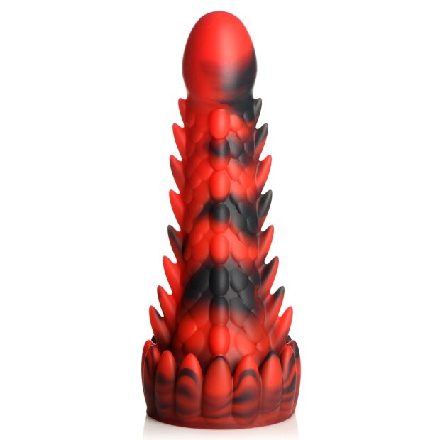 XR Brands Demon - Dragon Dildo red black