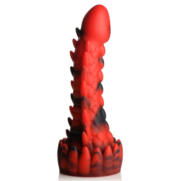 XR Brands Demon - Dragon Dildo red black