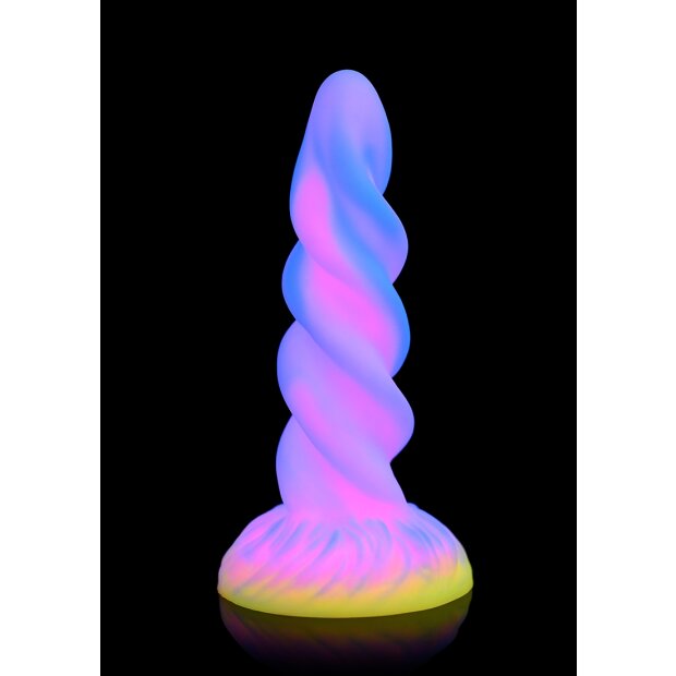 XR Brands Moon Rider Einhorn Dildo leuchtet im dunklen bunt