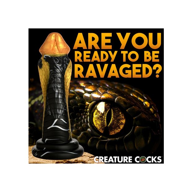 XR Brands Schlangen Dildo gold