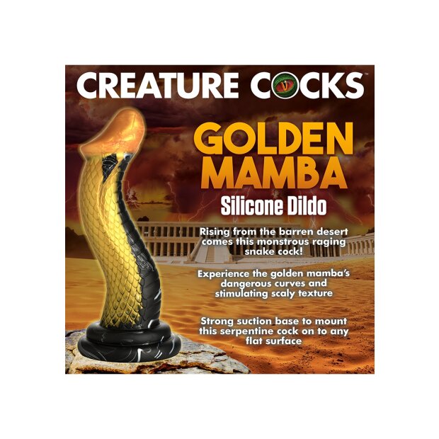 XR Brands Schlangen Dildo gold