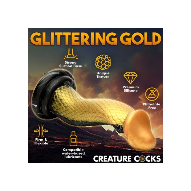XR Brands Schlangen Dildo gold