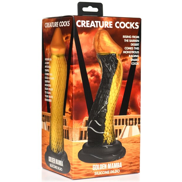 XR Brands Schlangen Dildo gold