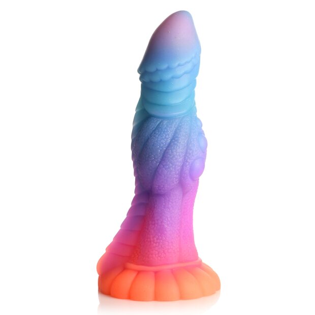 XR Brands Galaktische Alien-Kreatur Dildo leuchtet im dunkeln bunt