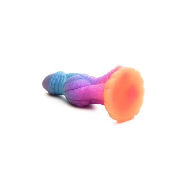 XR Brands Galaktische Alien-Kreatur Dildo leuchtet im dunkeln bunt