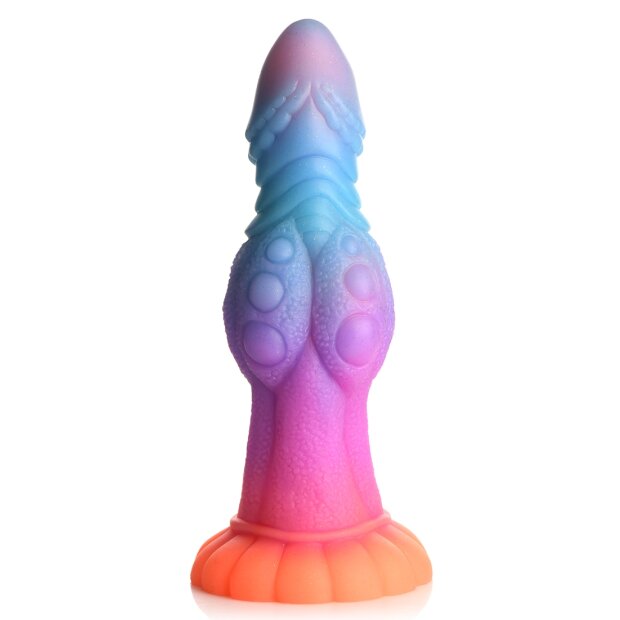 XR Brands Galaktische Alien-Kreatur Dildo leuchtet im dunkeln bunt