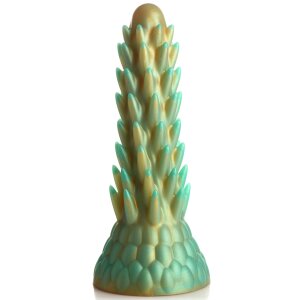 XR Brands Stegosaurus Cactus Reptile Silicone Dildo green