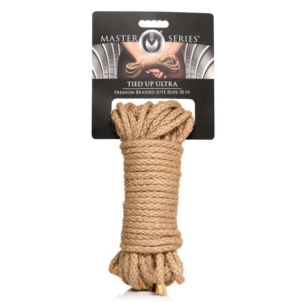 XR Brands Premium braided jute rope 30 cm brown