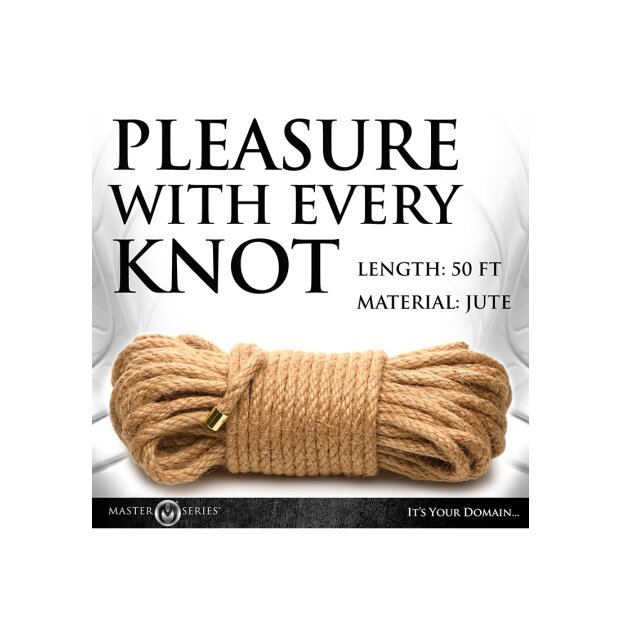 XR Brands Premium braided jute rope 30 cm brown