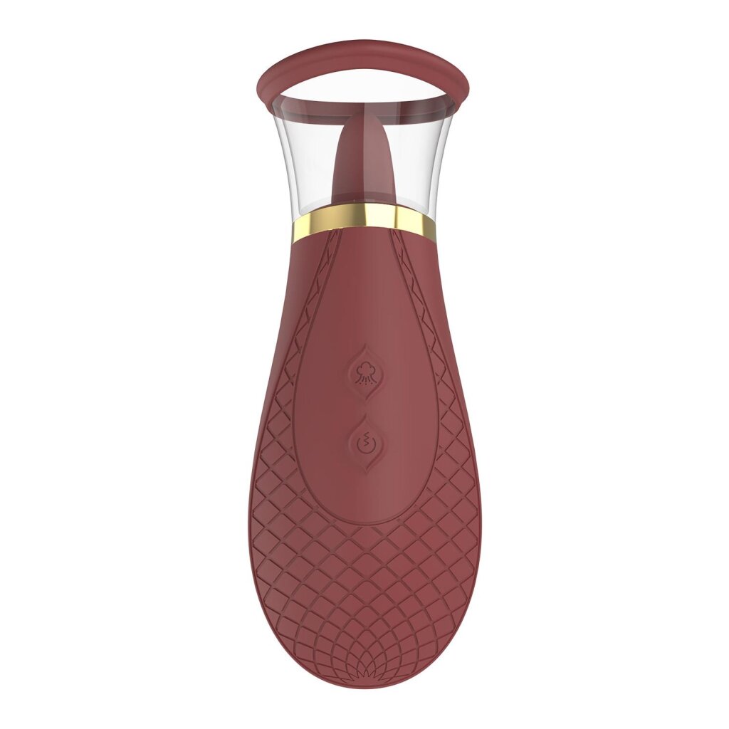 halsband mit vibration und ton Zungenvibrator mit 3 flexiblen Flatter-Spitzen Gelb main image 1