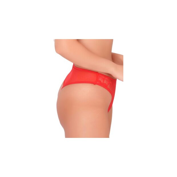 Crotchless Hiphugger Red S/M - XL/XXL