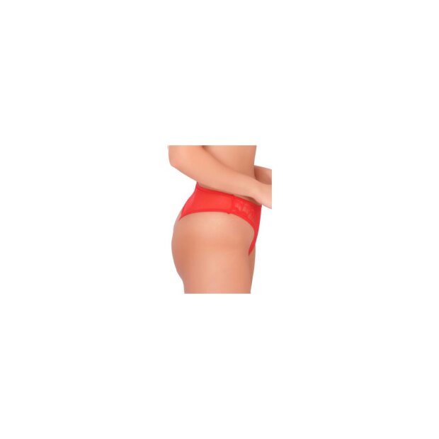 Crotchless Hiphugger Red S/M - XL/XXL