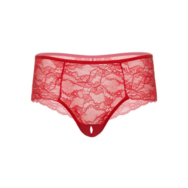 Ella crotchless cheeky panty Red S/M